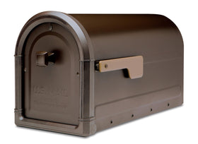 ARCHITECTURAL MAILBOXES Roxbury rubbed bronze finish adds curb appeal and weather resistance.