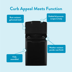 Architectural Mailboxes powder-coated finish resists rust inside and out.