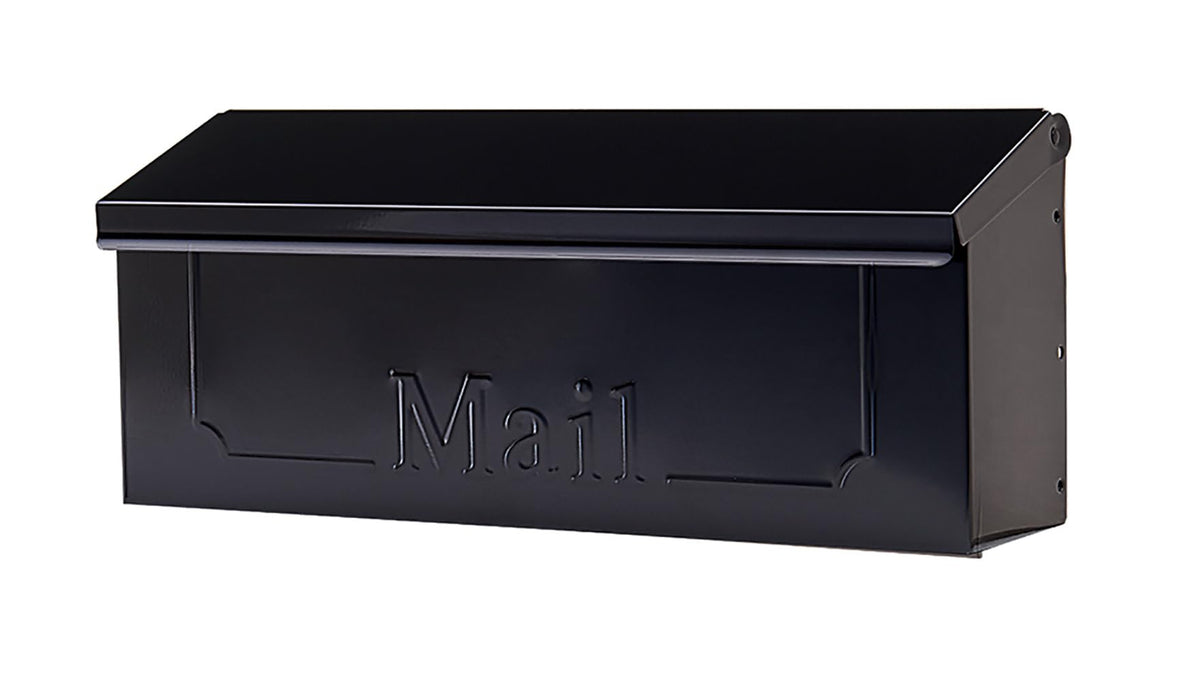 ARCHITECTURAL MAILBOXES Townhouse galvanized steel wall-mount black small main view for durable curb appeal