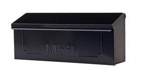 ARCHITECTURAL MAILBOXES Townhouse galvanized steel wall-mount black small main view for durable curb appeal