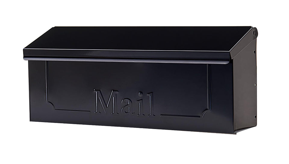 ARCHITECTURAL MAILBOXES Townhouse galvanized steel wall-mount black small main view for durable curb appeal