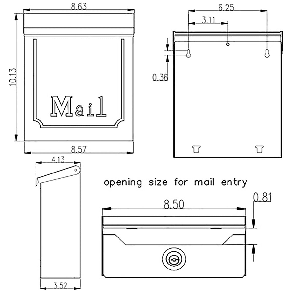 ARCHITECTURAL MAILBOXES Townhouse two included keys enhance exterior security.