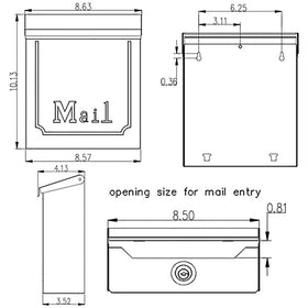 ARCHITECTURAL MAILBOXES Townhouse two included keys enhance exterior security.
