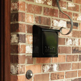 ARCHITECTURAL MAILBOXES Townhouse small-capacity design fits envelopes and magazines.