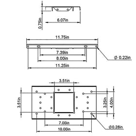 Mounting board installed on a post shows quick, secure setup