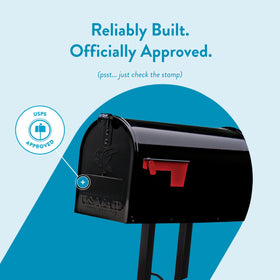 ARCHITECTURAL MAILBOXES USPS-approved design ensures carrier compatibility.