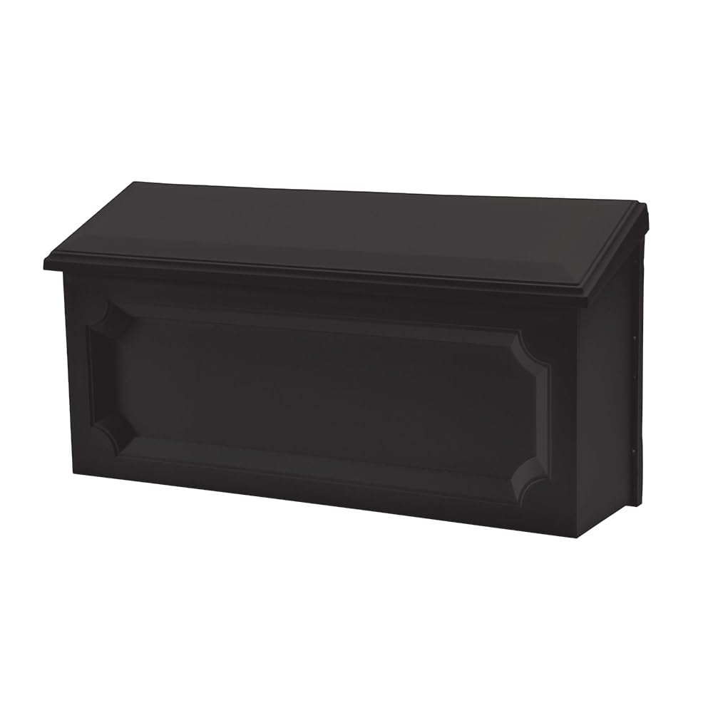 ARCHITECTURAL MAILBOXES Windsor wall-mounted front view; weather-resistant plastic for outdoor use