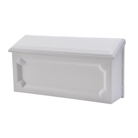 Architectural Mailboxes Windsor wall mount front view highlights durable rust-proof plastic for outdoor use