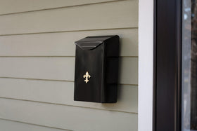 Matte black powder-coated finish on City Classic mailbox withstands weather