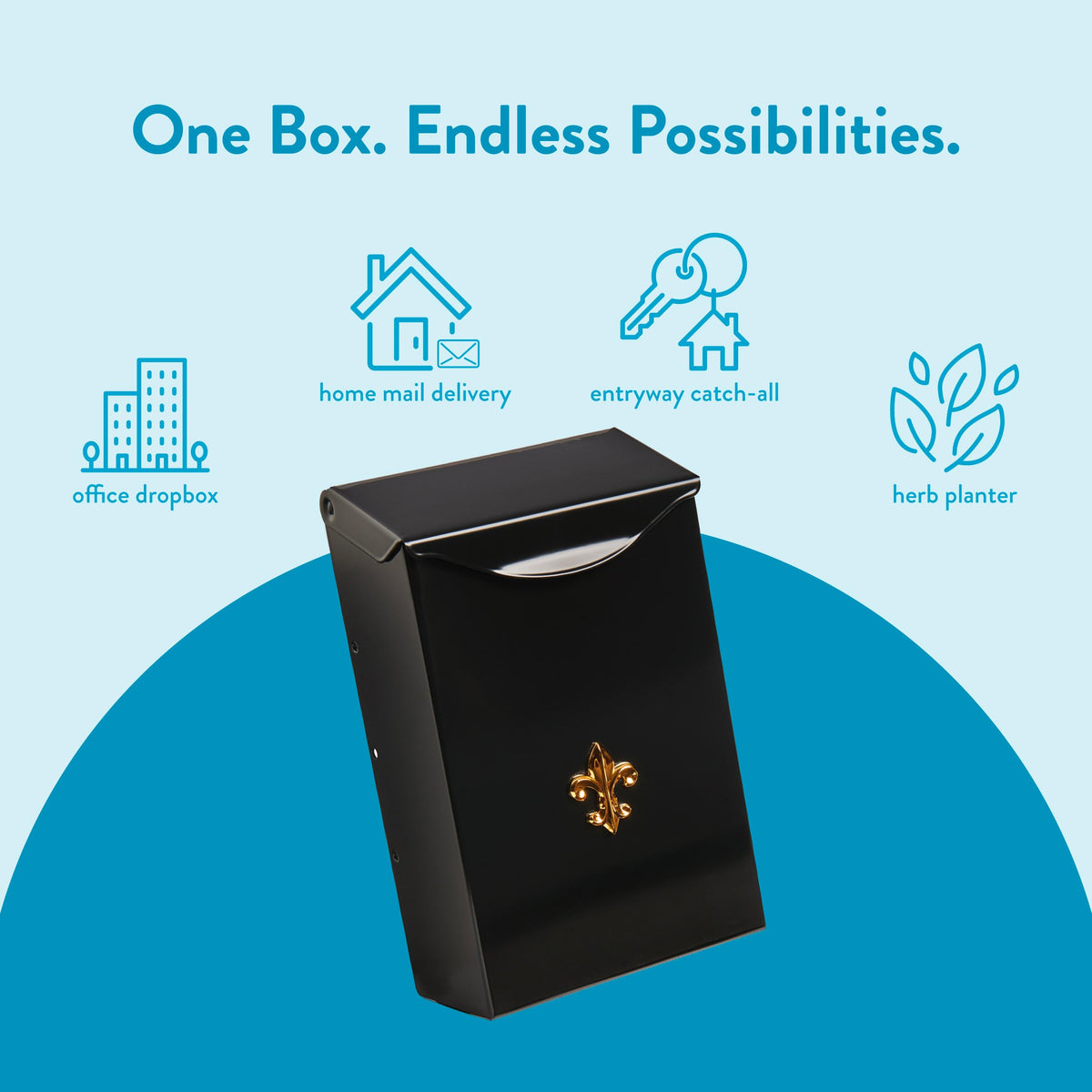 Mounting template included with City Classic vertical mailbox