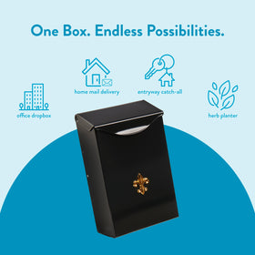Mounting template included with City Classic vertical mailbox