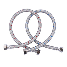 ARCORA braided stainless steel faucet hose, 30 inch, for durable water supply.