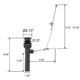 ARCORA easy-install sink drain with lift rod simplifies daily maintenance