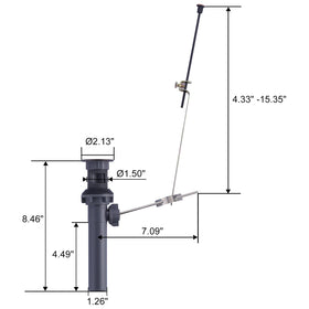 ARCORA lift-rod action demonstrated during drainage for a tidy basin.
