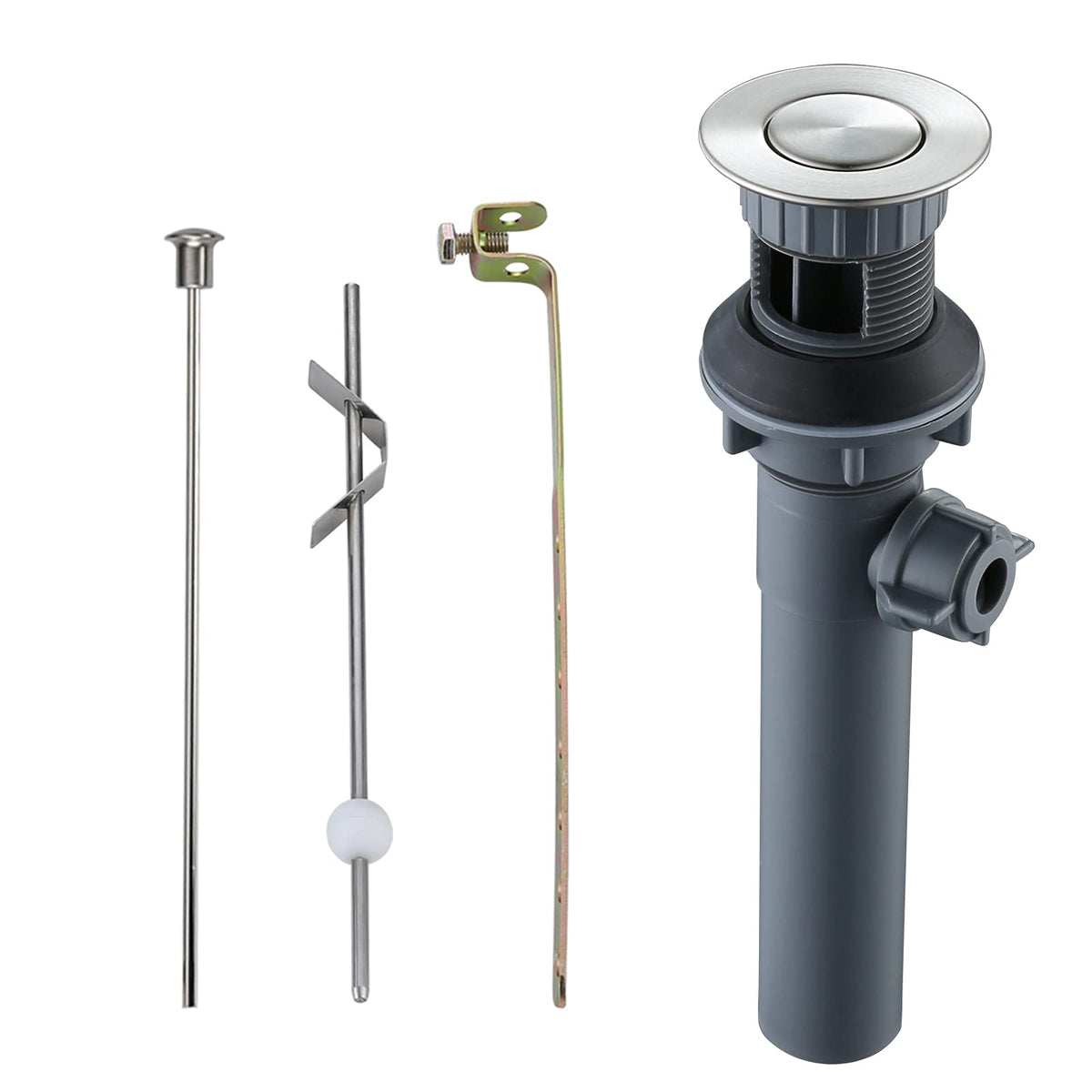 ARCORA lift rod sink drain with quick water release for vessel sinks