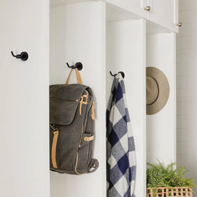 ARCORA oil rubbed bronze towel hook side view showing smooth finish