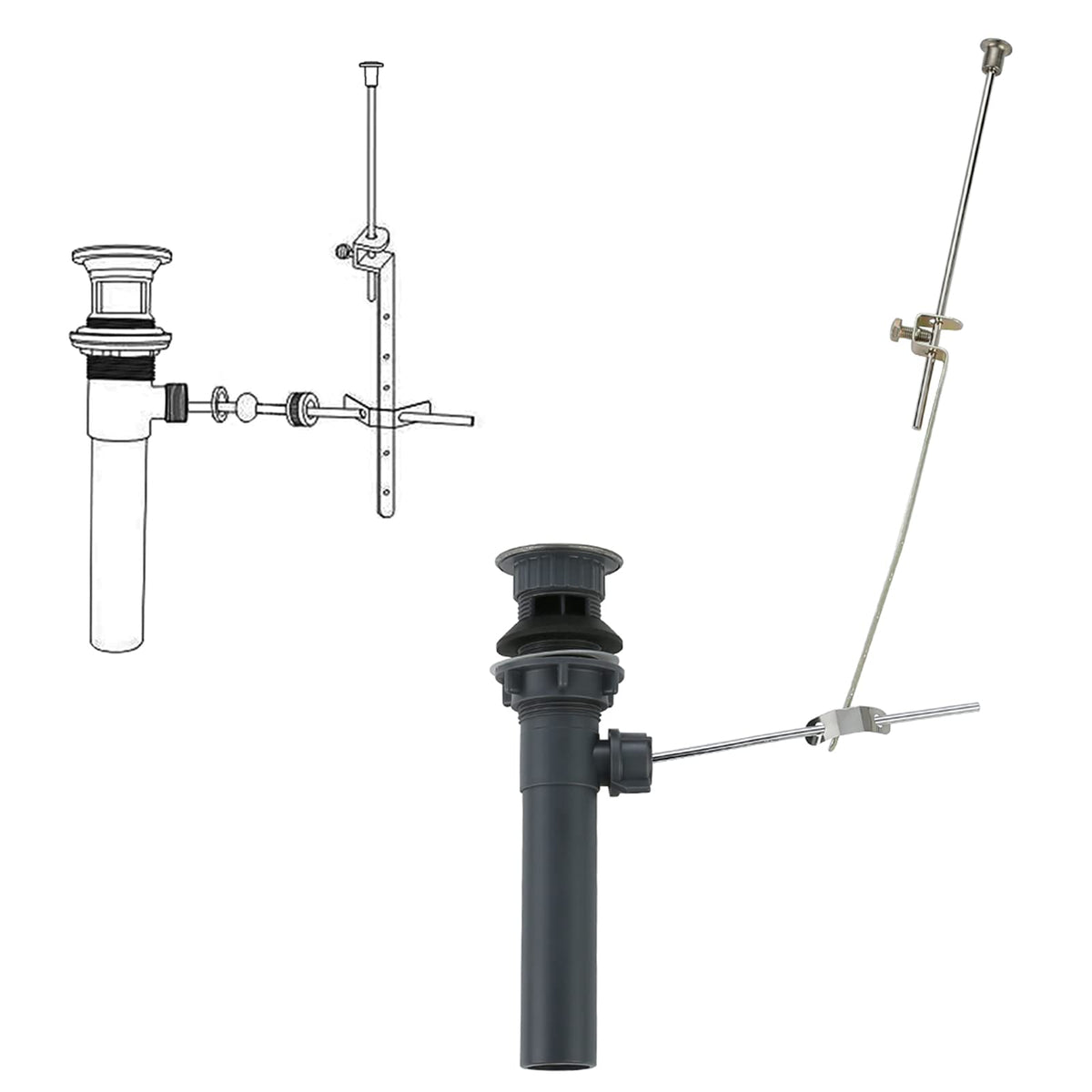 ARCORA vessel-sink compatible drain provides reliable sealing and simple operation
