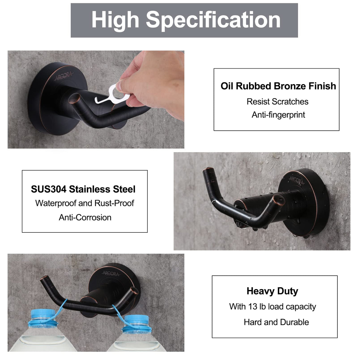 ARCORA wall mount hardware included for easy installation