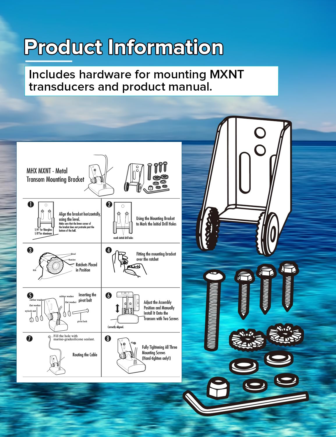 Durable marine bracket by ArcViar minimizes vibrations for accurate readings.