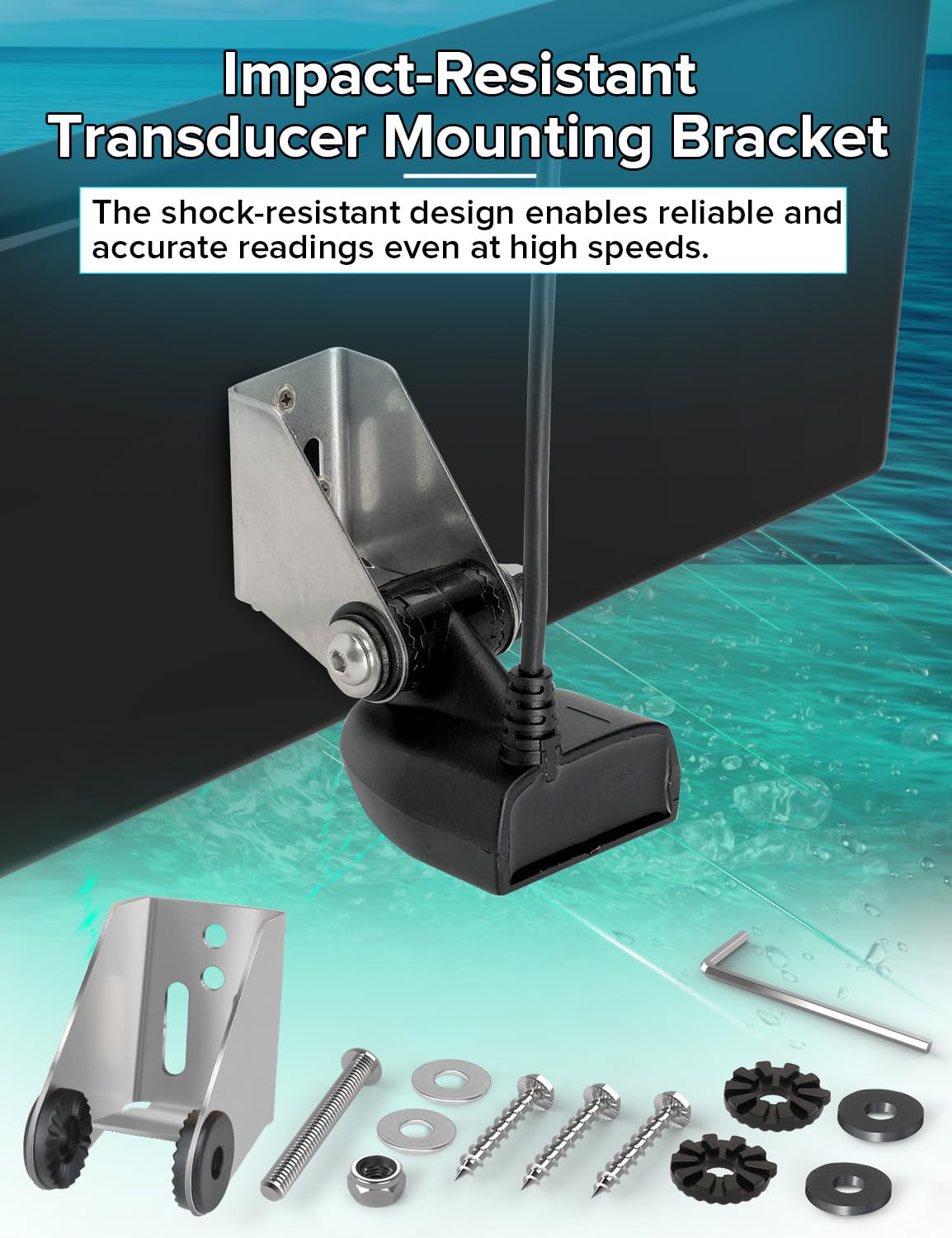 Helix 7 transducer mount from ArcViar ensures stable readings.