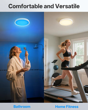 Soft 2700K night light from Arecovas fan for safe, gentle guidance at night