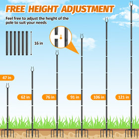 Aredy sturdy anti-tilt design keeps lights safe through the night.