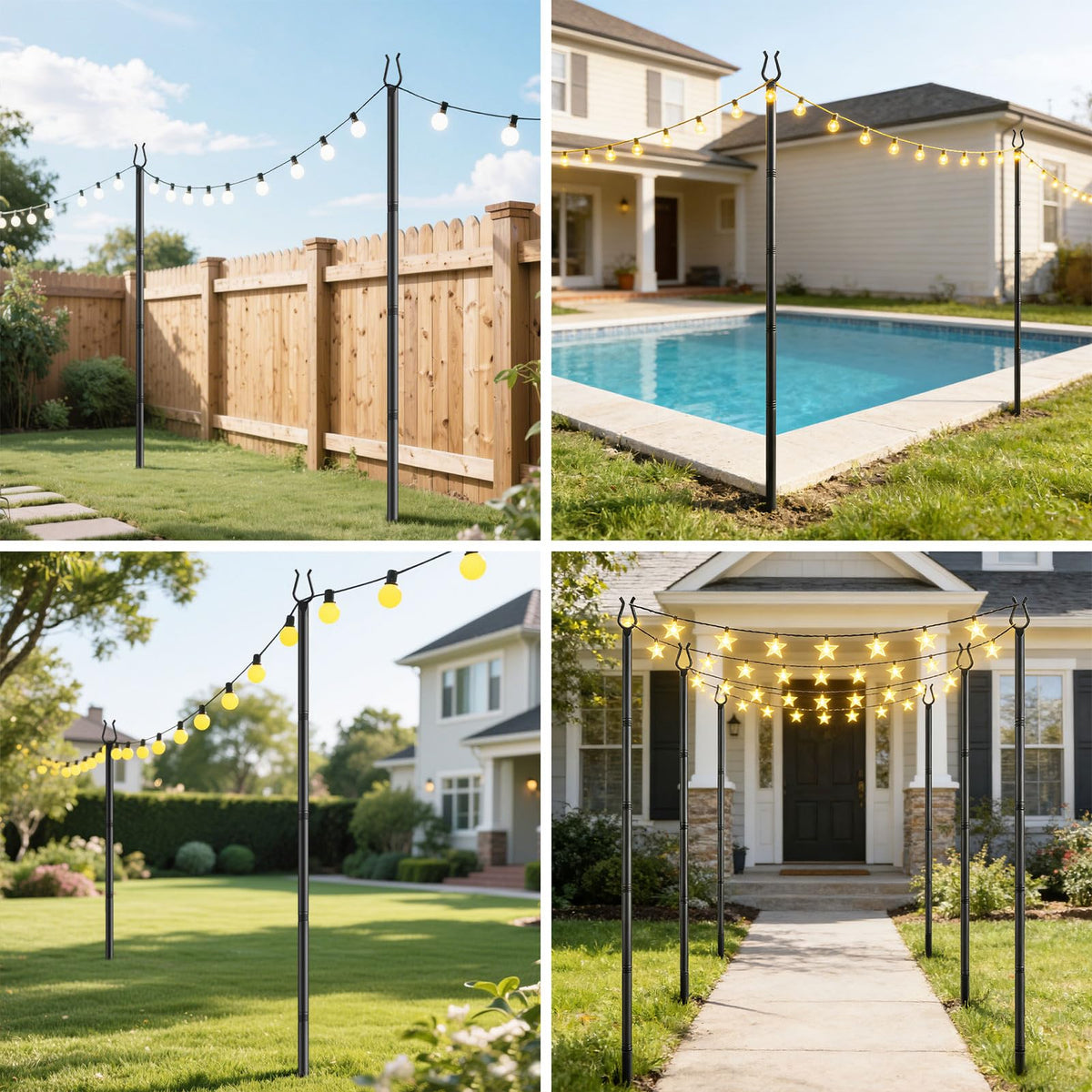 Aredy outdoor light poles with rust-resistant finish for rain or sun.