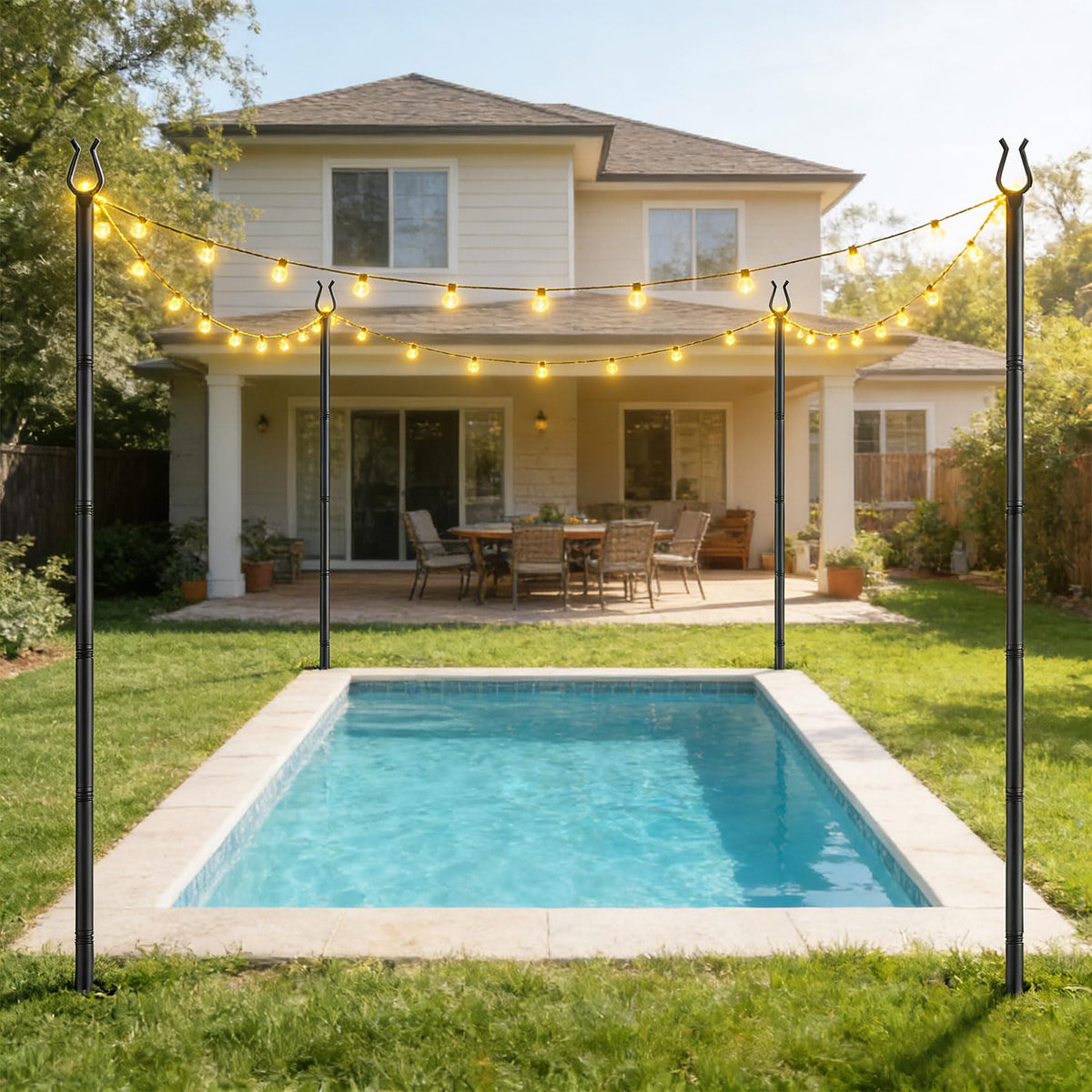 Aredy tool-free installation makes setup quick on patios or decks.