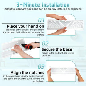 Aremae 18-inch vent with adjustable airflow for customizable comfort.