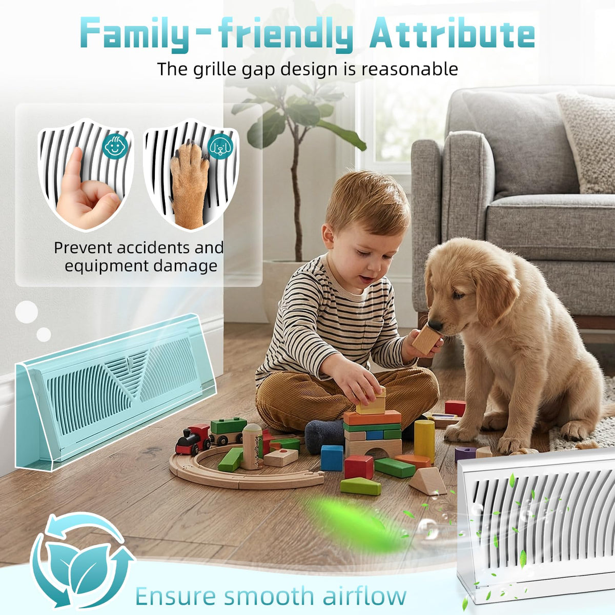 Aremae tool-free installation simplifies DIY baseboard vent upgrades.