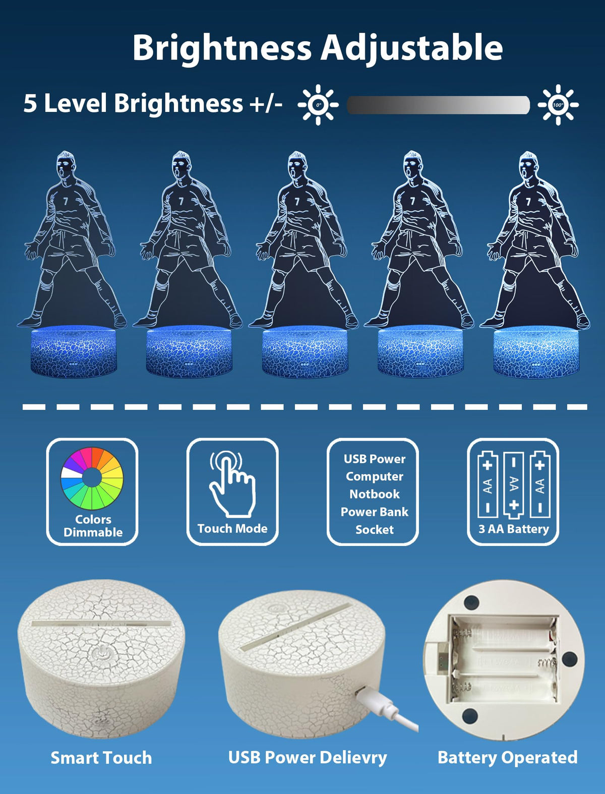 ARERG energy-efficient LED provides a soft, eye-friendly ambient glow.