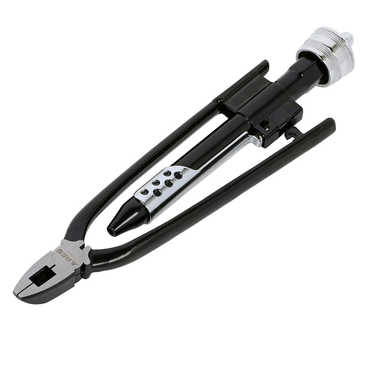 ARES 6-Inch Safety Wire Twister Pliers in use securing automotive components.