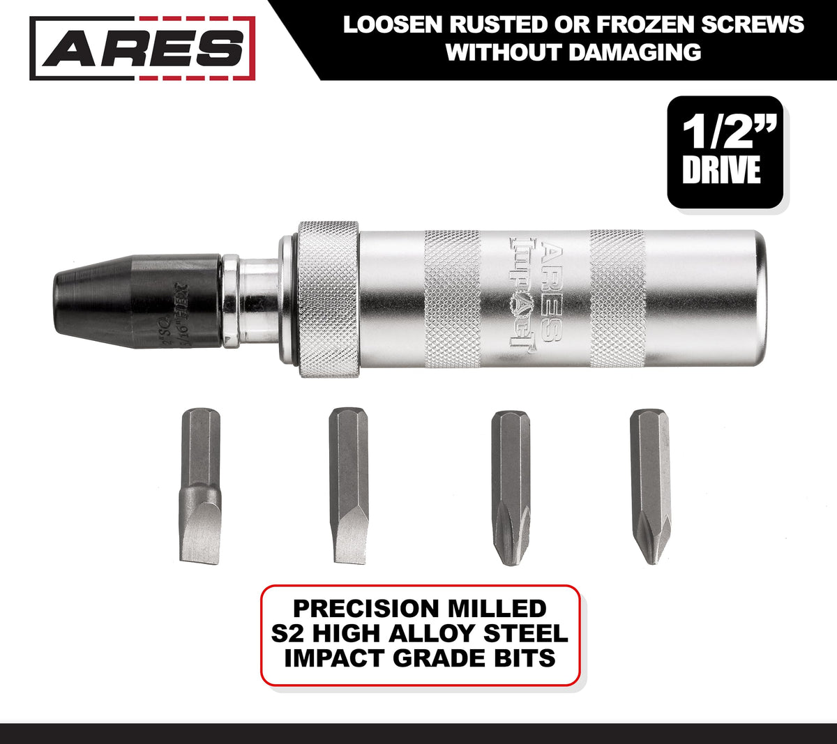 ARES 70606 driver with Phillips #2 bit for precise screws