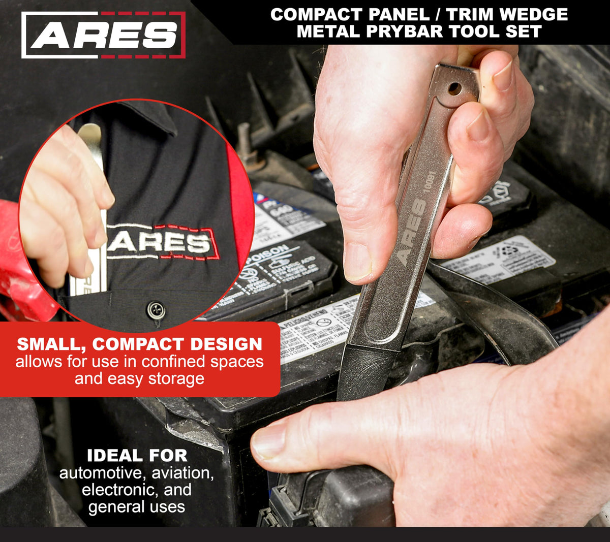 ARES chrome plated finish resists corrosion during demanding tasks
