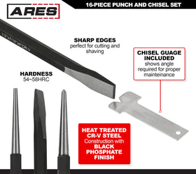 ARES pin punches for accurate hole alignment and fast assembly