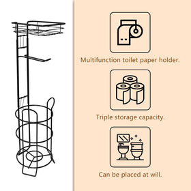 Argatin freestanding bathroom storage stand movable for flexible placement.