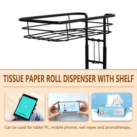 Argatin retro-style toilet paper holder black for classic look.