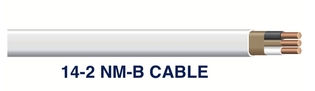 ARIZONA ELECTRICAL SOLUTIONS 14/2 NM-B cable with ground conductor closeup, reliable wiring component
