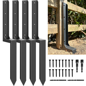 ARKSOLDIER fence post repair kit ground spike close-up demonstrates strong steel anchor.