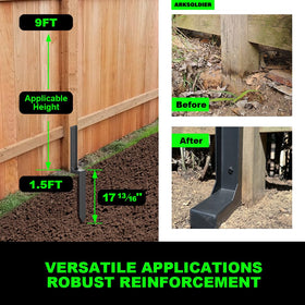 ARKSOLDIER heavy-duty stakes tolerate outdoor conditions for reliable yard fencing.