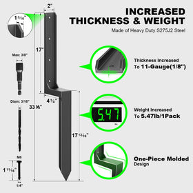 ARKSOLDIER one-piece steel anchor provides solid ground anchoring with minimal digging.