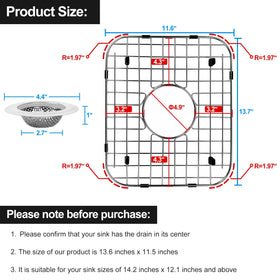 ARLBA 304 stainless steel center-drain grid for durable protection.