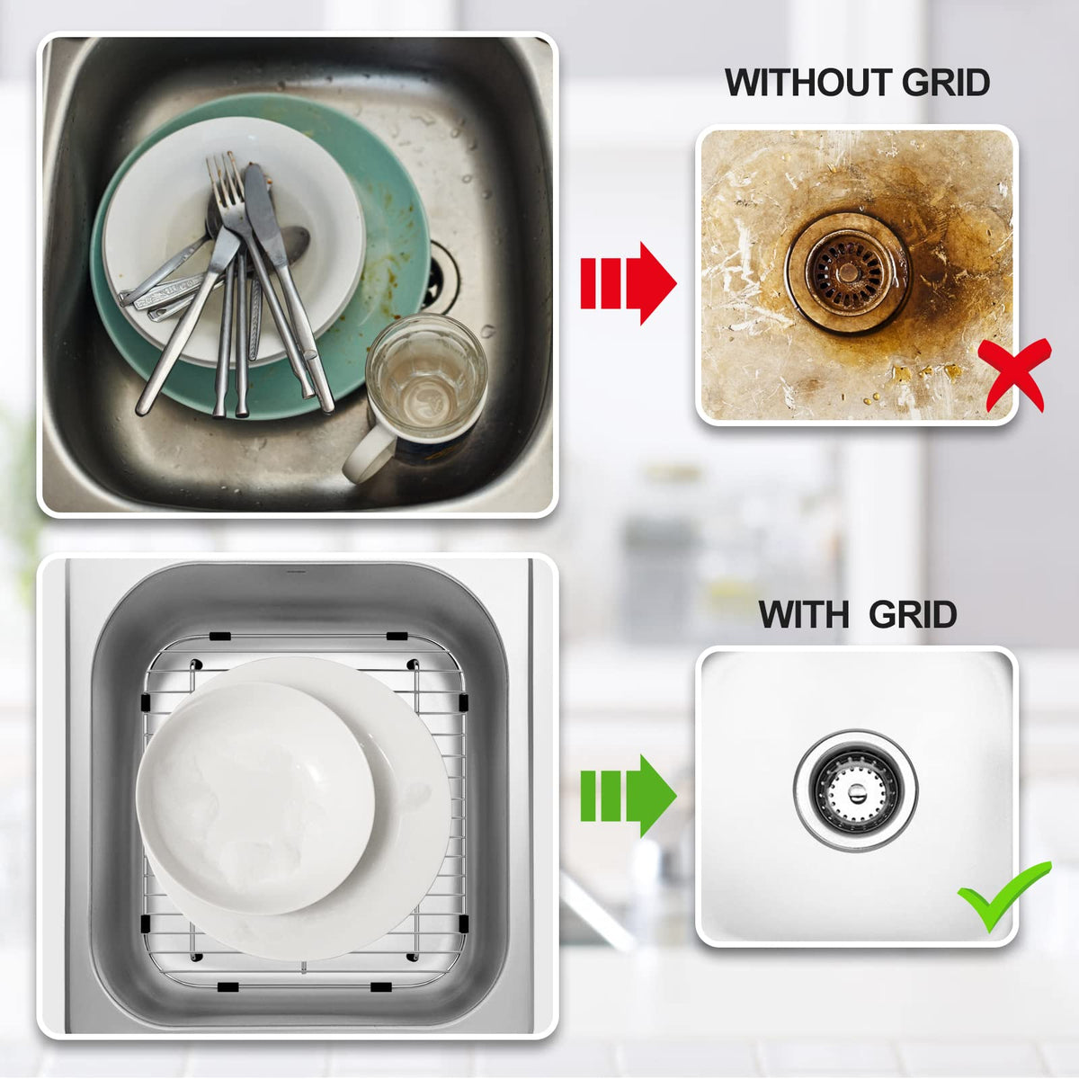 Anti-scratch surface helps protect bowls, pans, and utensils.