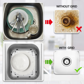 Anti-scratch surface helps protect bowls, pans, and utensils.