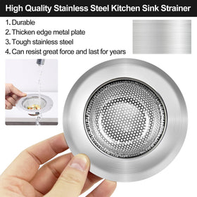 Two-pack packaging includes strainers and rubber feet.