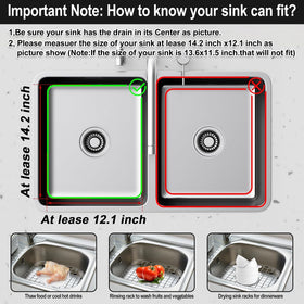 ARLBA rubber feet elevate the grid to protect sink surfaces.