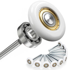 Arlenix nylon garage door roller demonstrates smooth wheel action for quieter doors.