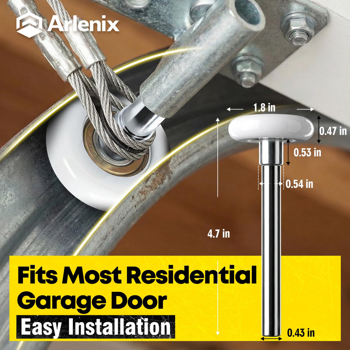 Arlenix heavy-duty steel stem roller highlights reinforced construction for daily use.