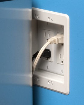 Arlington DVFR2W-1 two-gang configuration shown for power or low-voltage use