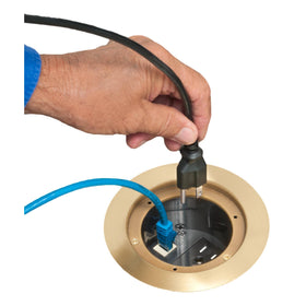 Arlington FLBC4580 brass finish with slim flange for a low-profile look.